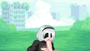 2bx9s pixel art animation - Nier Automata animation on Crohasit