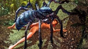Aerith and arachnid – oviposition - ﻿3D animation on Crohasit