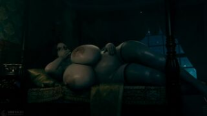 Alcina Dimitrescu Late Night Fun - ﻿3D animation on Crohasit