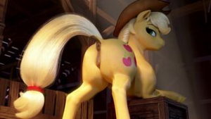 Applejack Ass Tease Extended [Clopician] - ﻿3D animation on Crohasit