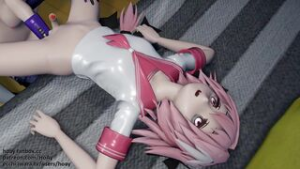 Astolfo Mashu large dildo anal fisting and prolapse anal - ﻿3D animation on Crohasit