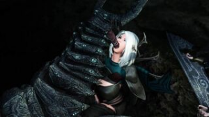 Chaurus Ambush - ﻿3D animation on Crohasit