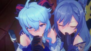 Ganyu & Keqing (Juke box) (Collection) [BigG]4K - Genshin Impact animation on Crohasit