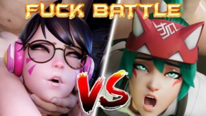 [HMV] KIRIKO VS D.VA – FUCK BATTLE – Rondoudou Media - ﻿3D animation on Crohasit