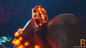 Jill Tentacled - ﻿3D animation on Crohasit