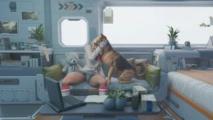 Lilly x dog (extended) – p4ants - ﻿3D animation on Crohasit