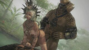 Miqo’te and Hrothgar Mating Session [XIVersK] - ﻿3D animation on Crohasit