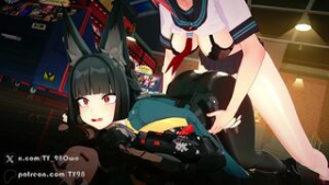 Miyabi x Yanagi FutaSex (sound) - zenless zone zero animation on Crohasit