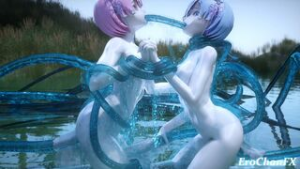 Rem and Ram tentacles - ﻿3D animation on Crohasit