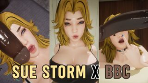 SUE STORM X BBC ( BlackCream ) - ﻿3D animation on Crohasit