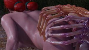 Triss Invaded By Huggers - ﻿3D animation on Crohasit