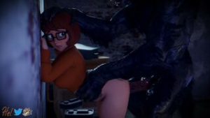 Velma Dinkley Fucked Against The Wall [Hel] - ﻿3D animation on Crohasit
