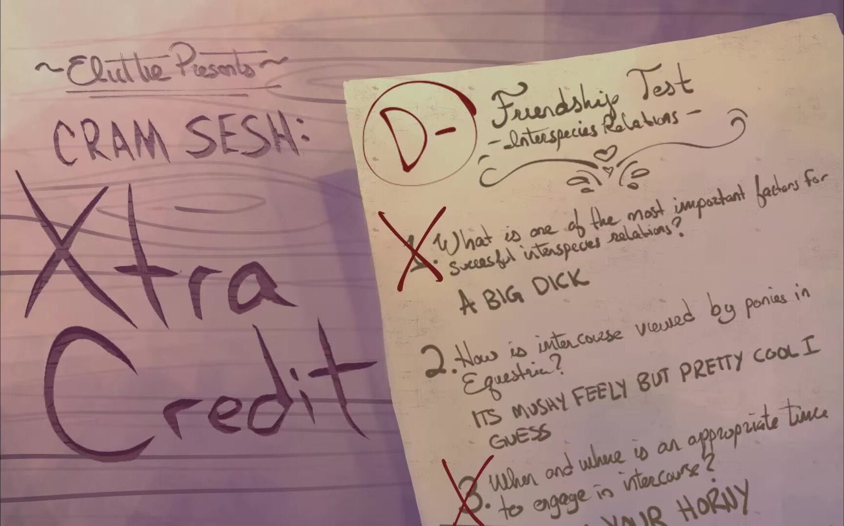 Cram Sesh: Xtra Credit - My Little Pony Friendship is Magic animation on Crohasit