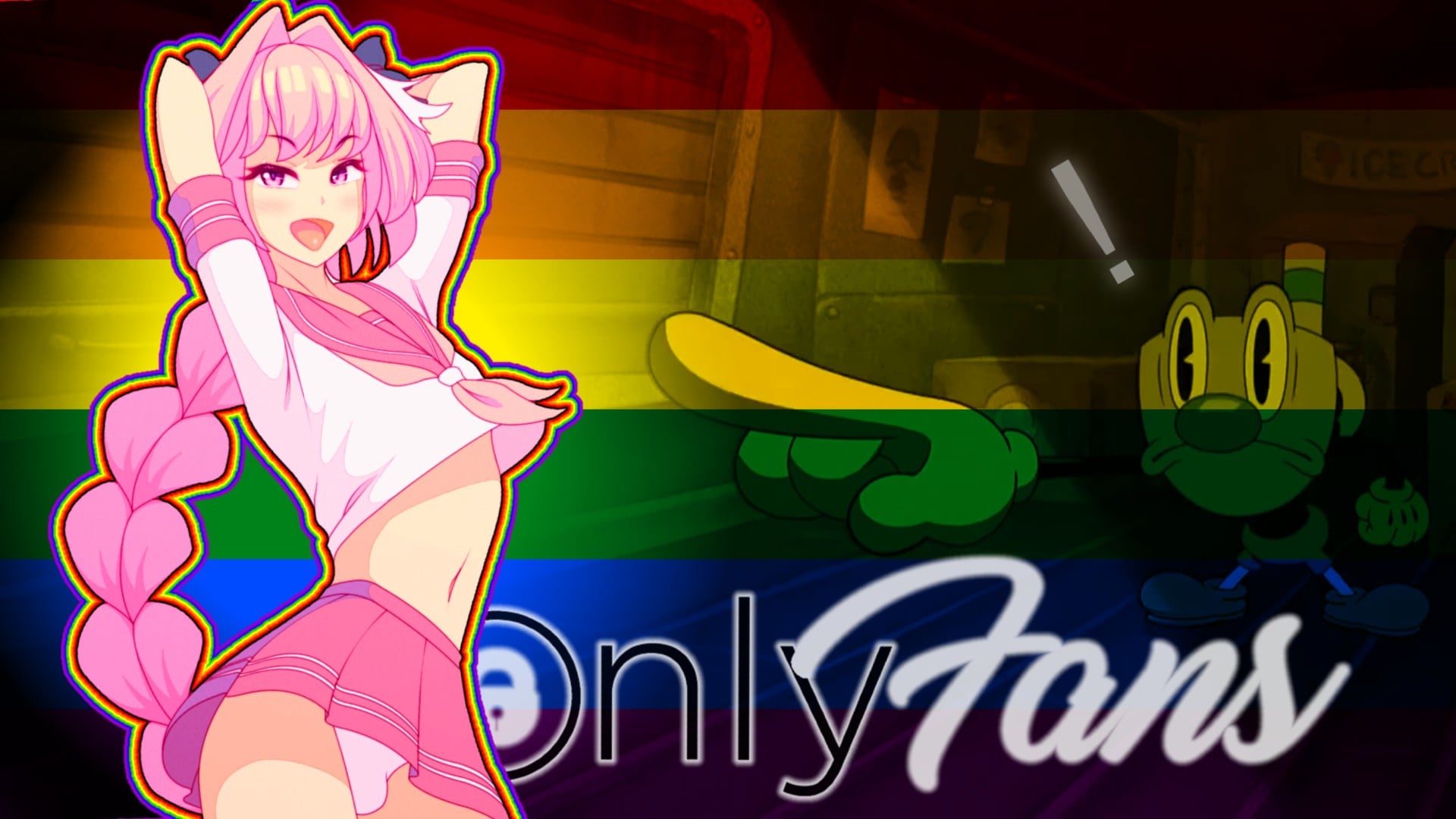 OnlyFans Rainbow 2 [Femboy PMV] - ﻿3D animation on Crohasit