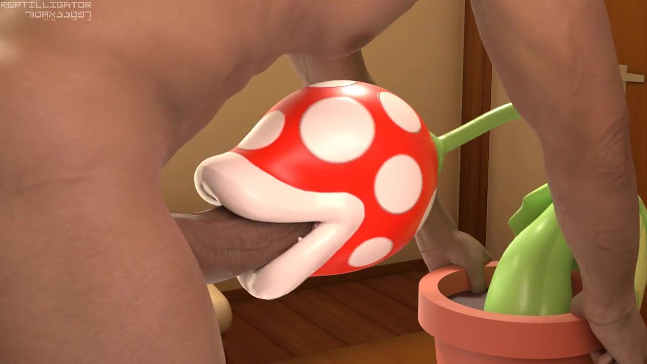 Piranha Plant Blowjob [reptilligator] - ﻿3D animation on Crohasit