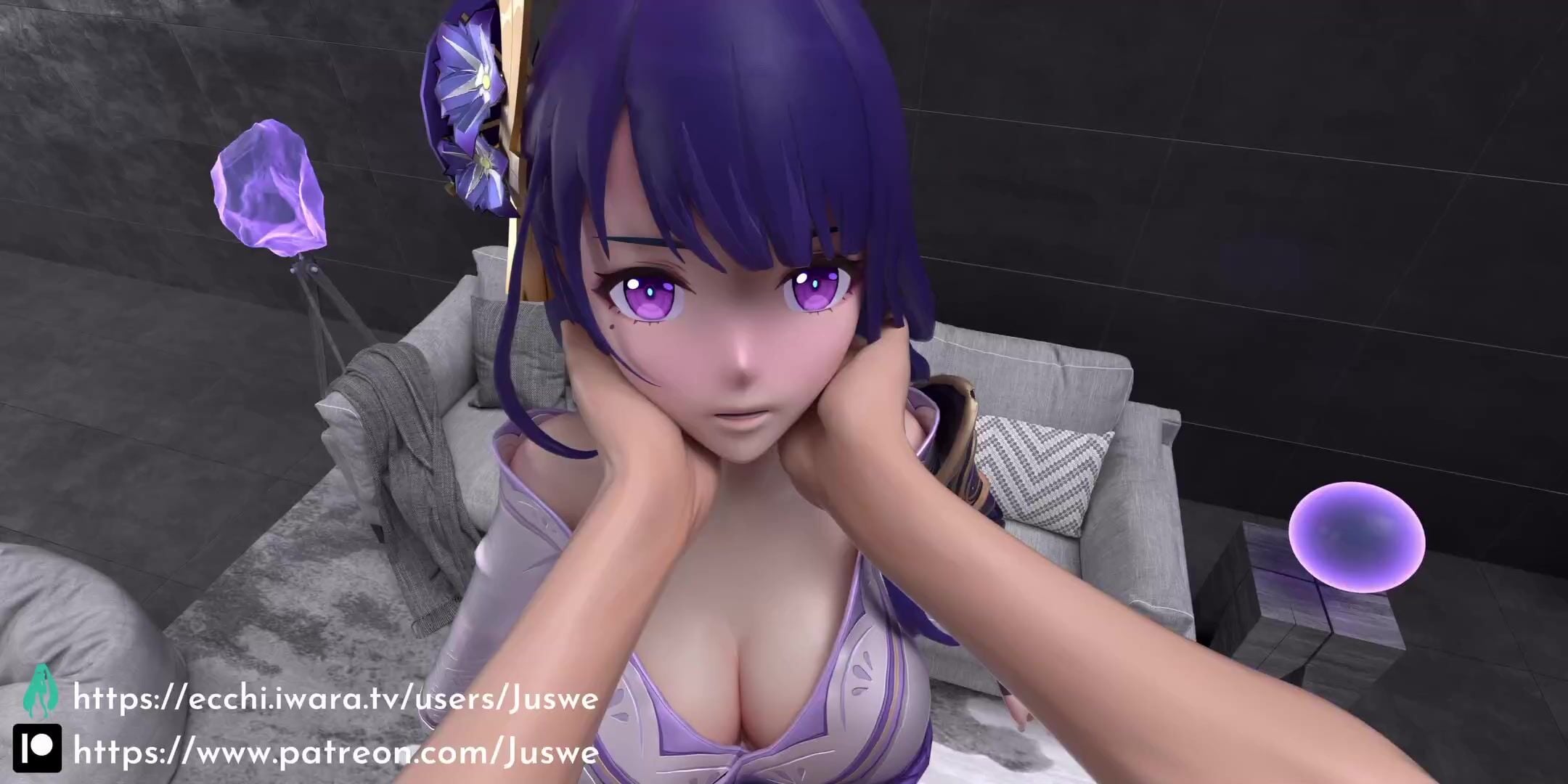 Raiden and her Master - ﻿3D animation on Crohasit