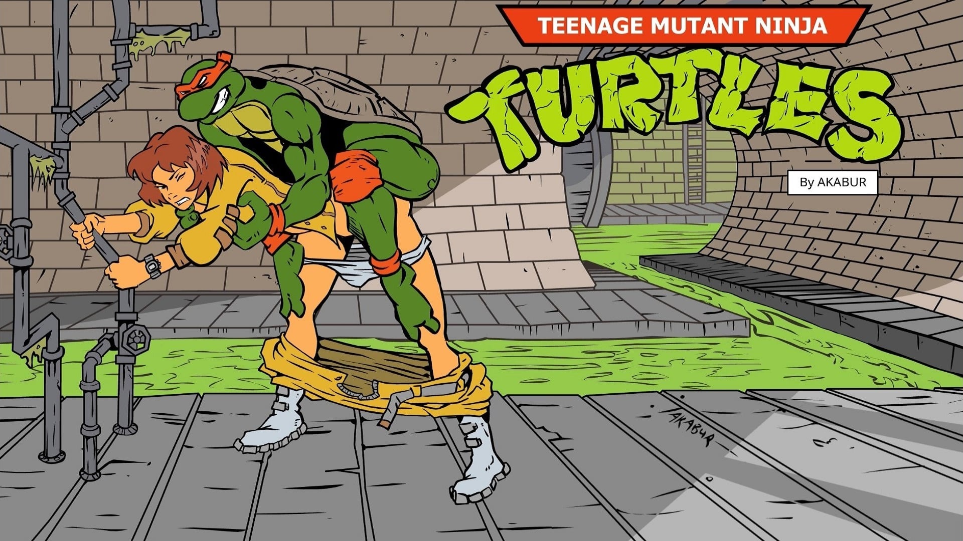 TMNT: April & Mike – Akabur - Flash Animation animation on Crohasit