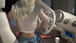 3darlings Babs driving car - ﻿3D animation on Crohasit