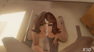 [4K] Kiriko Blowjob [White][Nude][X3D] - ﻿3D animation on Crohasit
