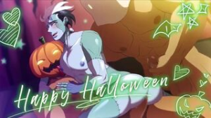 A Halloween threesome - Halloween animation on Crohasit