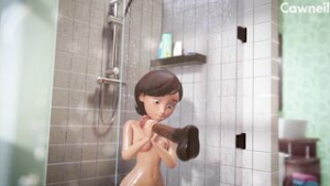 Alone time in the shower - ﻿3D animation on Crohasit
