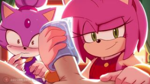 Amy and Blaze handjob - Sonic the Hedgehog animation on Crohasit