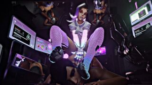 Ana & Pharah Blackmail [Bodywritings][Zmsfm] - ﻿3D animation on Crohasit