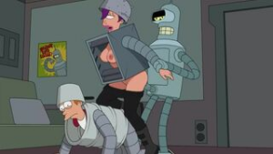 Bender and Leela - Futurama animation on Crohasit