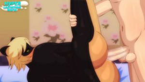 Cat Noir Costume [HyperLactation] - Miraculous Ladybug animation on Crohasit