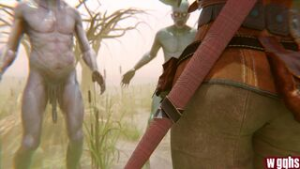 Ciri and Waterman - The Witcher 3: Wild Hunt animation on Crohasit