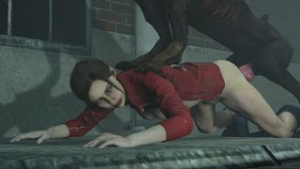 Claire V Zombie Dog - Resident Evil animation on Crohasit