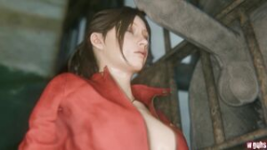 Claire and Ada in the arms of Mr. X - Resident Evil animation on Crohasit