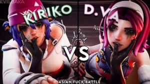 D.Va VS Kiriko | Asian BBC Fuck Battle - Overwatch animation on Crohasit