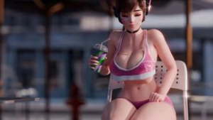 D.va – Breast Expansion [GigaEnjoyer] - ﻿3D animation on Crohasit
