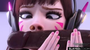 D.va Smelling Black Cock - ﻿3D animation on Crohasit