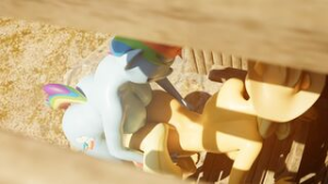 Dash X Applejack Standing Doggy [Erostud] - ﻿3D animation on Crohasit
