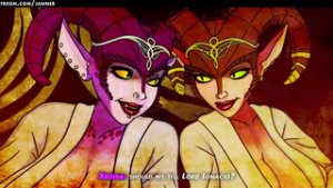 Demonoid threesome - ﻿3D animation on Crohasit
