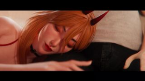 Denji and Power getting intimate - chainsaw man animation on Crohasit