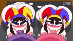 Double the Pomni Double the Fun - The Amazing Digital Circus animation on Crohasit