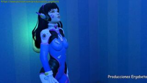 Dva’s trapped in the gloryhole room - ﻿3D animation on Crohasit