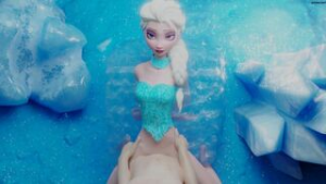 Elsa stucked in ice - Frozen animation on Crohasit
