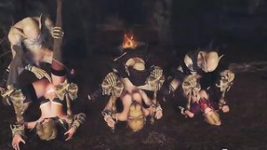 Elves vs Falmers - ﻿3D animation on Crohasit