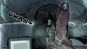 Embo Sadako curses you on a lonely night - the ring animation on Crohasit