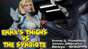 Emma’s Thighs vs the Symbiote [Bewyx][4K60FPS] - ﻿3D animation on Crohasit