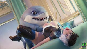 Enemy Jeff dominating Luna Snow (beastlyjoe) - Marvel Rivals animation on Crohasit