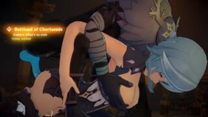 Eula’s asshole dominated by hilichurl - Genshin Impact animation on Crohasit