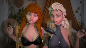 FGGB 54 Elsa and Anna - ﻿3D animation on Crohasit