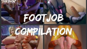 FOOTJOB – COMPILATION - ﻿3D animation on Crohasit