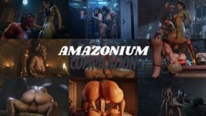 Futanari Amazonium Compilation - ﻿3D animation on Crohasit