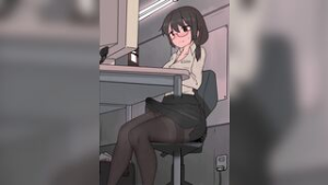 Futanari Office Lady Leaks Carelessly - 2D animation on Crohasit